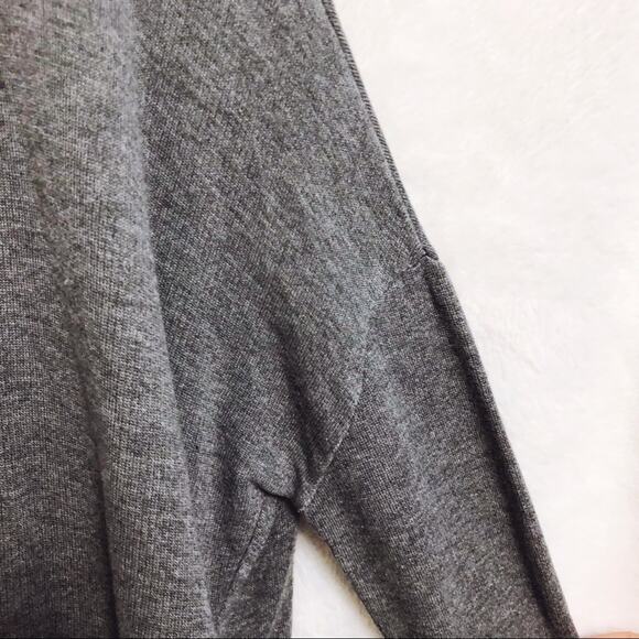 TRF Zara Gray Long Sleeve High Low Open Cardigan - Picture 3 of 8